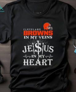 Cleveland Browns In My Vien Jesus In My Heart Logo Shirt