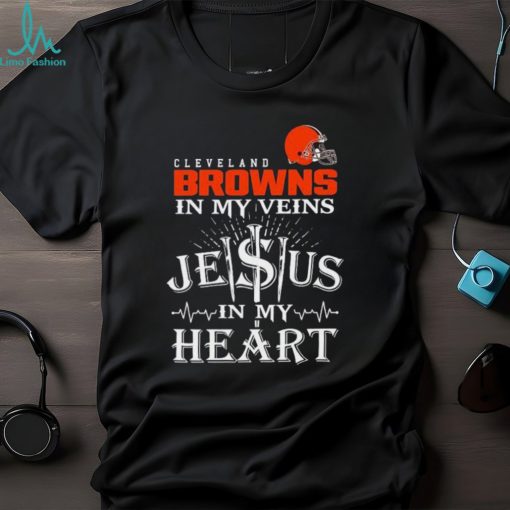 Cleveland Browns In My Vien Jesus In My Heart Logo Shirt