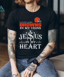 Cleveland Browns In My Vien Jesus In My Heart Logo Shirt