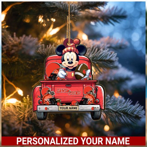 Cleveland Browns NFL Mickey Ornament Personalized Your Name SP12102338ID05