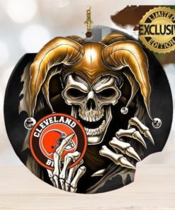 Cleveland Browns NFL Skull Joker Christmas Tree Decorations Ornament