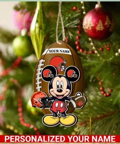 Cleveland Browns Personalized Your Name Mickey Mouse And NFL Team Ornament SP161023167ID03