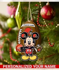 Cleveland Browns Personalized Your Name Mickey Mouse And NFL Team Ornament SP161023167ID03
