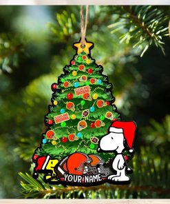 Cleveland Browns Personalized Your Name Snoopy And Peanut Ornament Christmas Gifts For NFL Fans SP161023136ID03