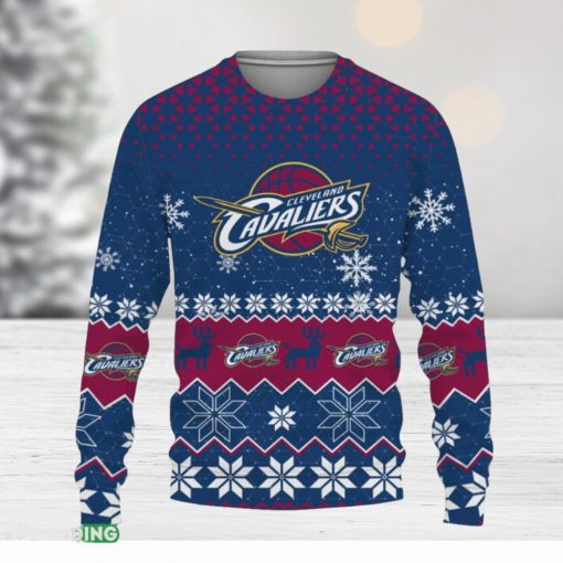 Cleveland Cavaliers Sports Football American Knitted Christmas 3D Sweater Gift Holidays