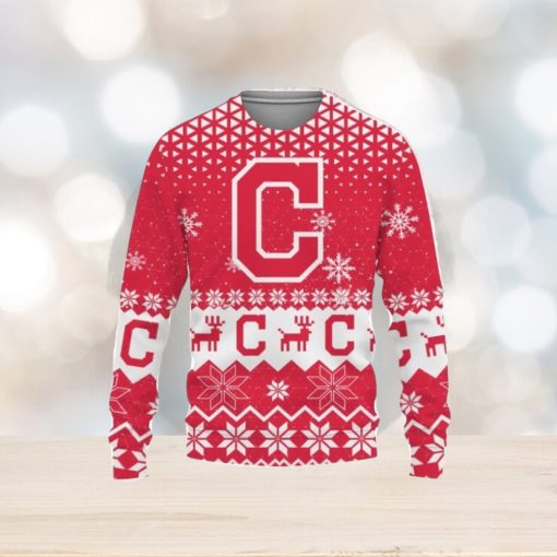 Cleveland Indians Christmas Gift 3D Ugly Christmas Sweater Christmas Gift Ideas Christmas Holiday Family Gift