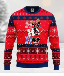 Cleveland Indians Hohoho Mickey Christmas Ugly Sweater Christmas Gift For Fans Party Hoiliday Gift