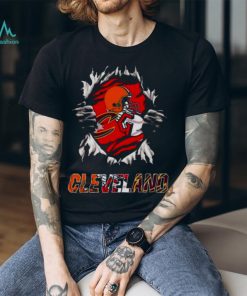 Cleveland cavaliers Cleveland guardians Cleveland browns ripping tearing through logo batman Shirt