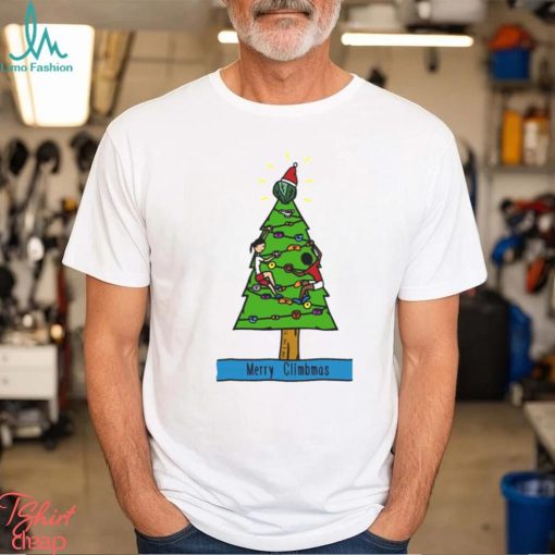 Climbing Bouldering Christmas Tree Vegetarian Version shirt