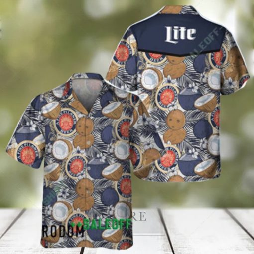 Coconuts Tropical Beach Miller Lite Hawaiian Shirt