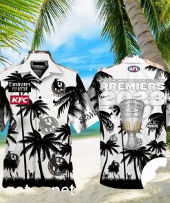 Collingwood Fc Premiers 2023 Afl Palm Tree Hawaiian Shirt