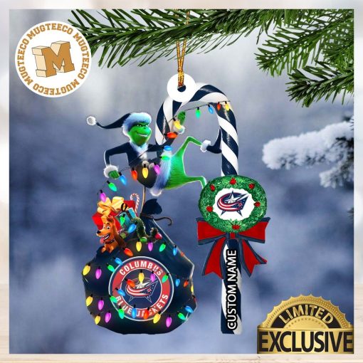 Columbus Blue Jackets NHL Grinch Candy Cane Personalized Xmas Gifts Christmas Tree Decorations Ornament_59032587 1