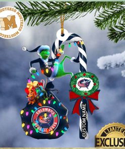 Philadelphia Eagles Grinch Candy Cane Christmas Ornament -   Worldwide Shipping