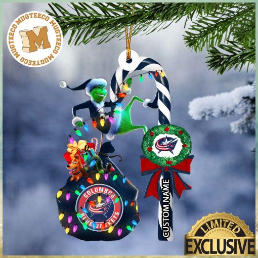 Columbus Blue Jackets NHL Grinch Candy Cane Personalized Xmas Gifts Christmas Tree Decorations Ornament_59032587 1
