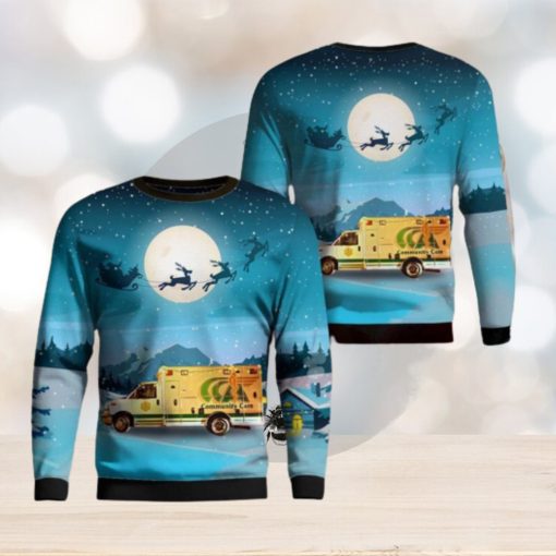 Community Care Ambulance AOP Sweater Christmas Gift Sweater