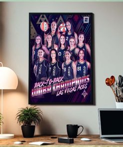 Congrats Las Vegas Aces First Team To Go Back To Back WNBA Champions 2022 2023 Home Decor Poster Canvas