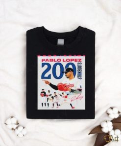 Congrats to Pablo Lopez On 200 Strikeouts This Season With Minnesota Twins In MLB Shirt