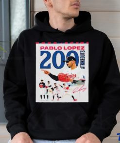 Congrats to Pablo Lopez On 200 Strikeouts This Season With Minnesota Twins In MLB Shirt