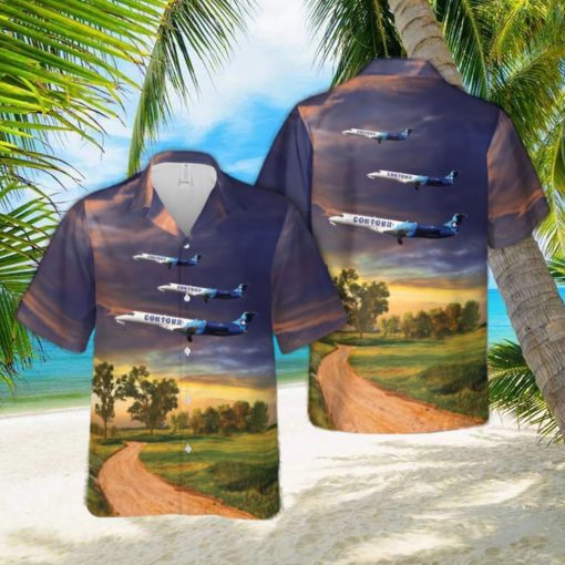 Contour Airlines Embraer ERJ 135 Hawaiian Shirt