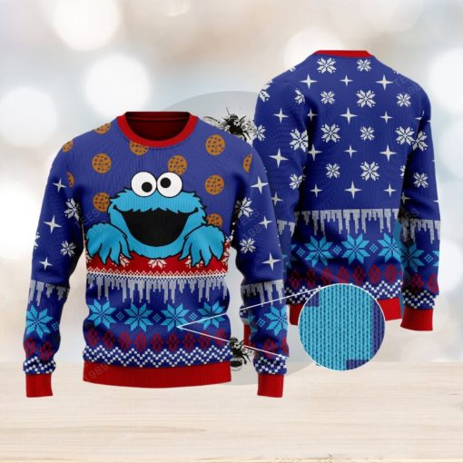 Cookie Monster Knitted Xmas Sweater Gift Men And Women