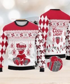 Coors Light Gifts Red Pattern Ugly Christmas Sweater Christmas Holiday Gift