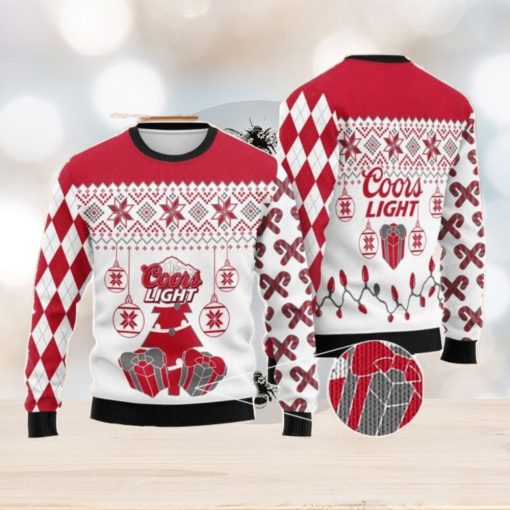 Coors Light Gifts Red Pattern Ugly Christmas Sweater Christmas Holiday Gift