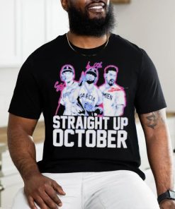 Corey Seager Marcus Semien And Adolis Garcia Straight Up October Shirt