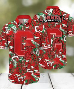 Cornell Big Red NCAA Hawaiian Shirt Garden Parties Aloha Shirt