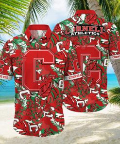 Cornell Big Red NCAA Hawaiian Shirt Garden Parties Aloha Shirt