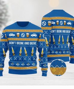 Corona Don’t Drink And Drive Blue Knitted 3D Sweater Gift For Xmas