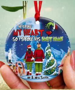 Couple, He Stole My Heart, Personalized Ornament, Christmas Gifts For Couple