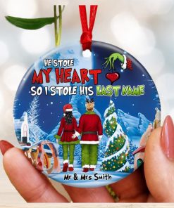 Couple, He Stole My Heart, Personalized Ornament, Christmas Gifts For Couple