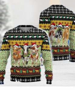 Cow Christmas Lights Ugly Sweater Christmas Style Gift For Men And Women