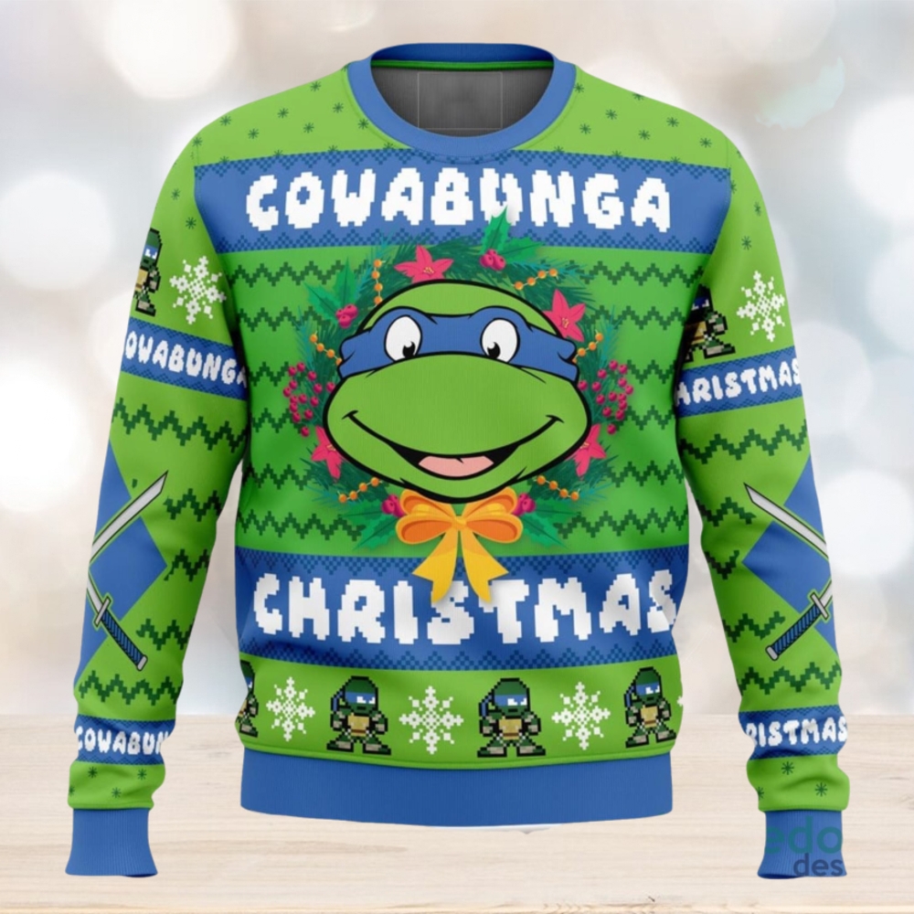 Teenage Mutant Ninja Turtles Men's Ugly Christmas Sweater Sweatshirt Green