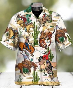 Cowboy Western Desert And Cactus Tropical Funny Hawaiian Shirt