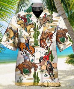 Cowboy Western Desert And Cactus Tropical Funny Hawaiian Shirt