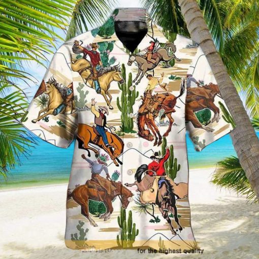 Cowboy Western Desert And Cactus Tropical Funny Hawaiian Shirt