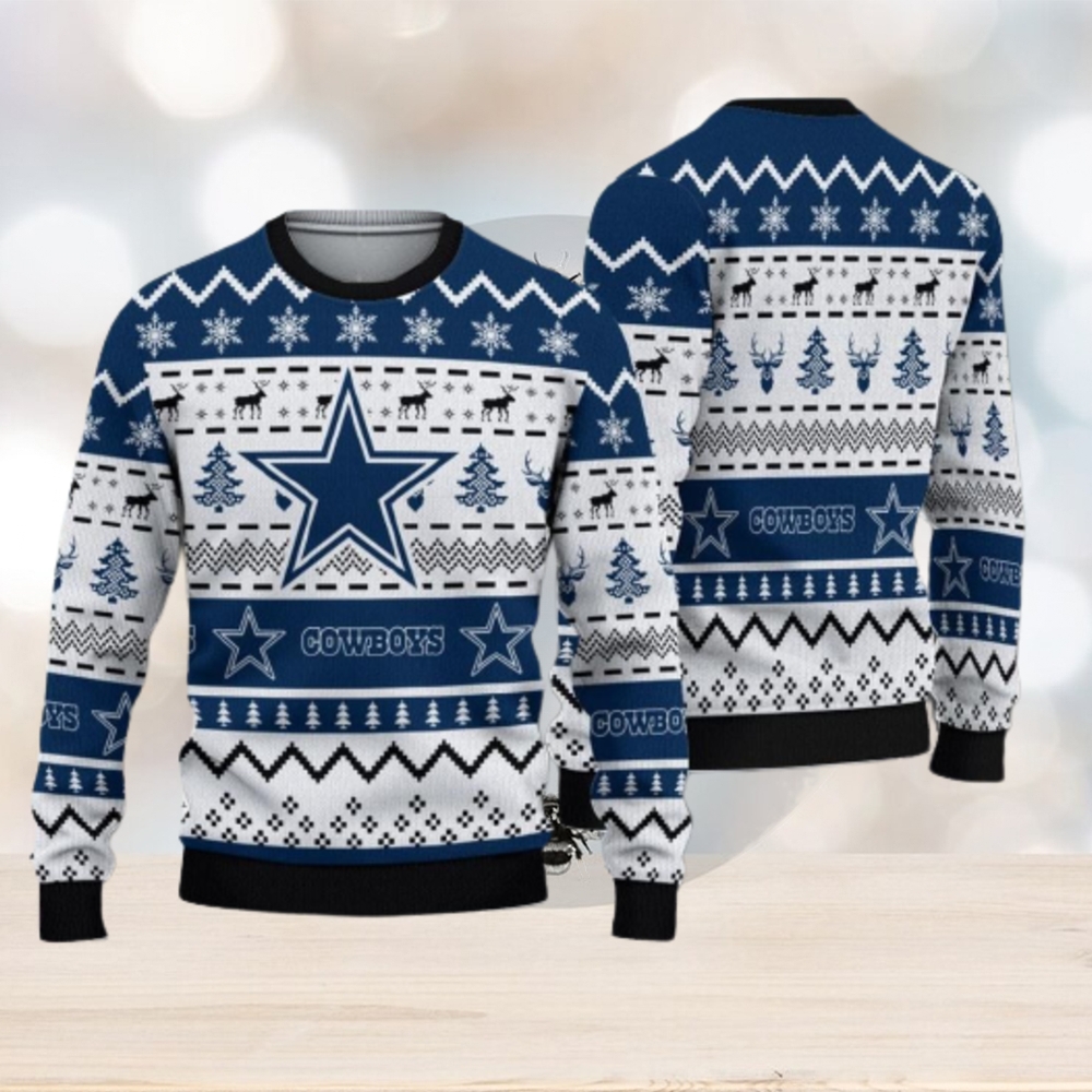 Dallas Cowboys Gnome de Noel Ugly Christmas Sweater - Limotees