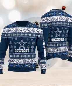 Cowboys NFL Snowflake Christmas Pattern Ugly Christmas Sweater