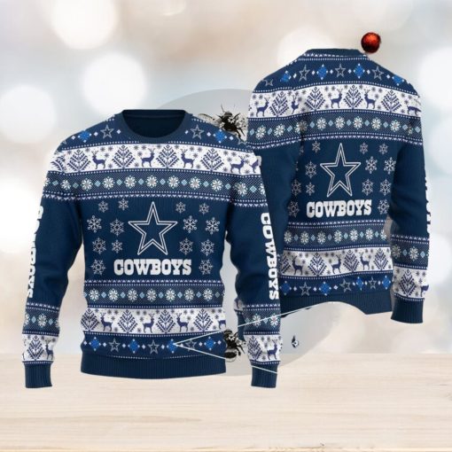 Cowboys NFL Snowflake Christmas Pattern Ugly Christmas Sweater