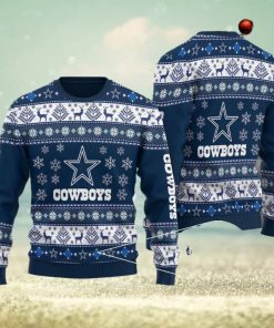 Cowboys NFL Snowflake Christmas Pattern Ugly Christmas Sweater