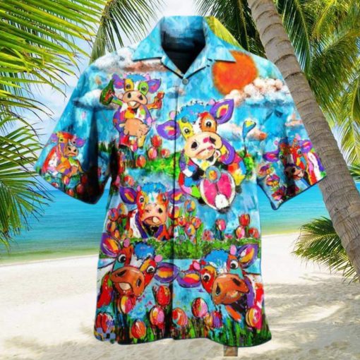 Cows Happy Love Animals Limited Edition Hawaiian Shirt Best Gift For Men Women