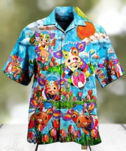 Cows Happy Love Animals Limited Edition Hawaiian Shirt Best Gift For Men Women