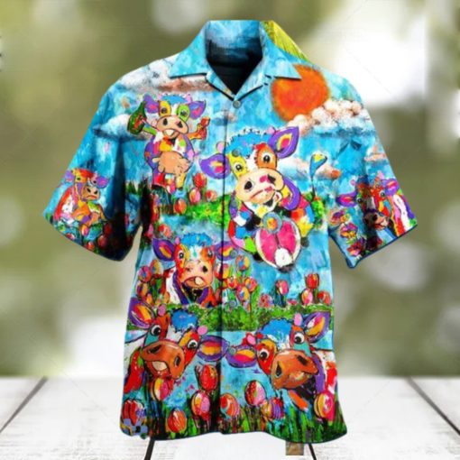 Cows Happy Love Animals Limited Edition Hawaiian Shirt Best Gift For Men Women