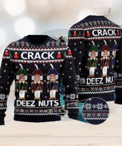 Crack Deez Nuts Nutcracker Knitted 3D Sweater For Christmas