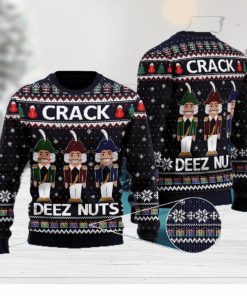 Crack Deez Nuts Nutcracker Knitted 3D Sweater For Christmas