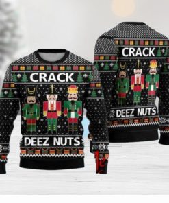 Crack Deez Nuts Nutcracker Ugly Christmas Sweater Gift Knitting Sweater