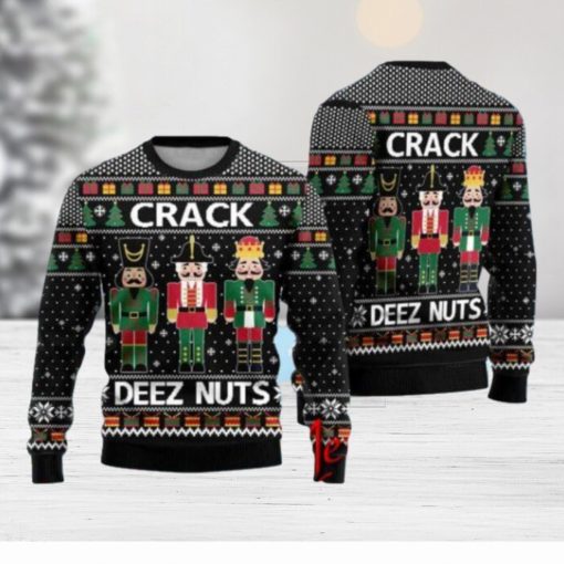 Crack Deez Nuts Nutcracker Ugly Christmas Sweater Gift Knitting Sweater