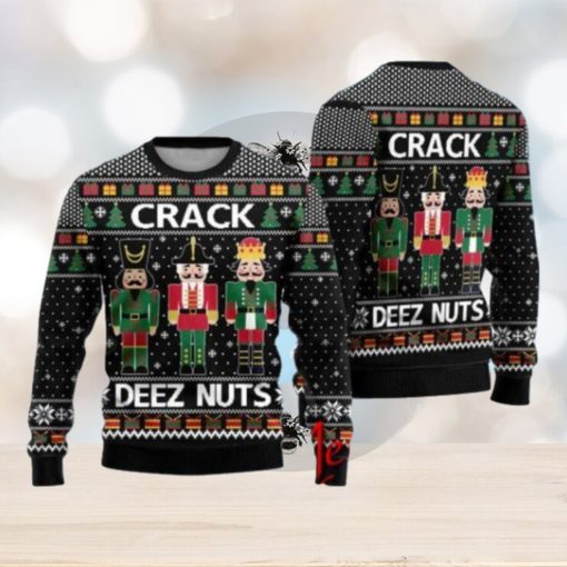 Crack Deez Nuts Nutcracker Ugly Christmas Sweater Gift Knitting Sweater