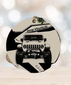 Cream Jeep Perfect Gift For Holiday Xmas Gift Tree Decorations Ornament